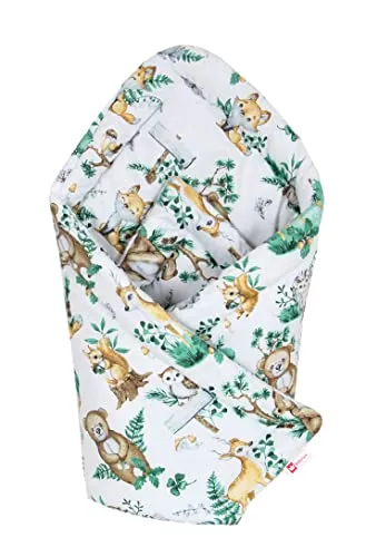 Babylux Einschlagdecke BABYHÖRNCHEN 75 x 75 cm Baby Neugeborene Erstausstattung (123. Waldtiere)
