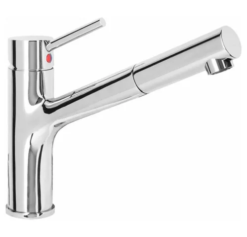 Cornat Spültischarmatur Zelina mit Schlauchauszug - Niederdruck-Armatur in Chrom, ideal für Küchen mit Untertischboiler, Auslaufhöhe von 171 mm für flexibles Spülen.