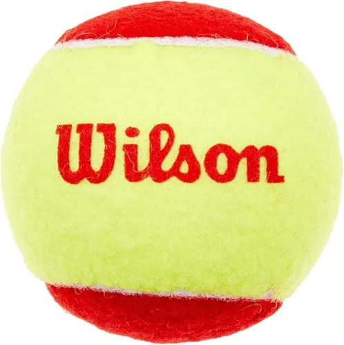 Wilson Kinder Starter Tennis Ball, rot/gelb, 7 - Tennisbälle für Kinder, ergonomisches Design für angenehme Handhabung und robust für langanhaltende Nutzung bei verschiedenen Wetterbedingungen.