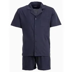 Henry Terre Schlafanzug Pyjama Set Shorty - Karl Kreuz grau L