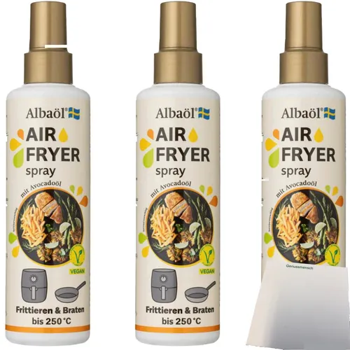 Albaöl Air Fryer Spray Avocadoöl 3er Pack 3x190ml Flasche usy Block