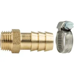 Tecuro - Sauger Schlauchtülle Ø 10 Mm X 1/8 Zoll Ag Und W4 Schlauchschelle 10-16 Mm