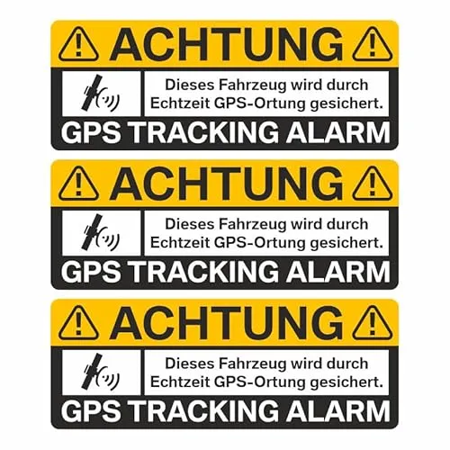 BIKE-label GPS Tracking Auto Aufkleber Alarm Anti Diebstahl Fenster Sticker innenklebend deutsch 3 Stück X900284VA
