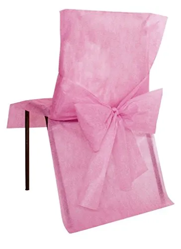 Santex Stuhlhusse mit Schleife, rosa, 50 x 95 cm