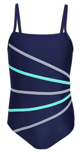 Aquarti Badeanzug Aquarti Mädchen Badeanzug mit Spaghettiträgern Streifen