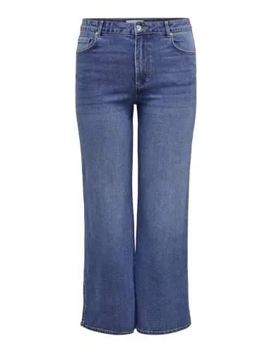 ONLY CARMAKOMA 7/8-Jeans Carsnow - Hochwertige Damenjeans in Blau - Damen 7/8-Jeans mit High Waist Schnitt, aus 50% Baumwolle für hohen Tragekomfort, ideal für stilvolle Outfits.