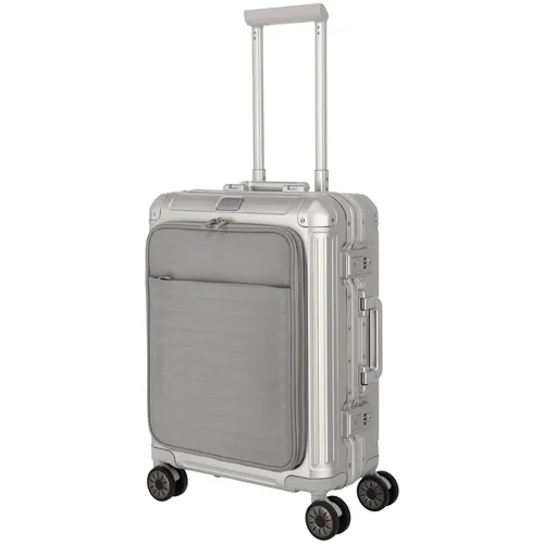 Produktbild Travelite Next Trolley S 4-Rad mit Vortasche Silber 079846-56