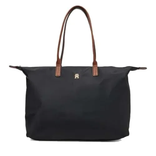 TOMMY HILFIGER POPETTE MAXI TOTE Blau - Stylische Handtasche in Blau, ideal für jeden Anlass und bietet viel Stauraum für Ihre Essentials.