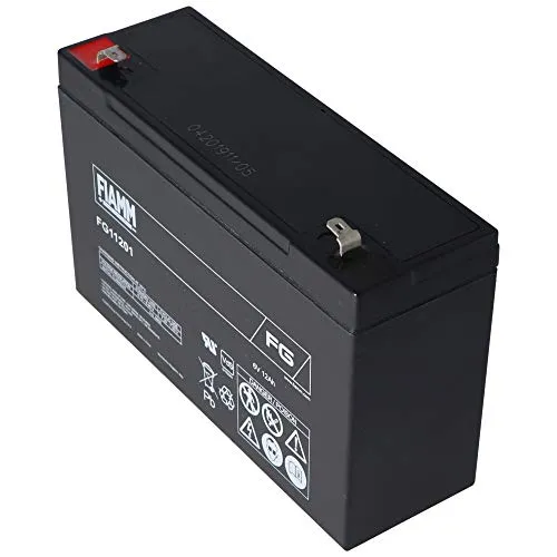 Fiamm FG11201 Blei Akku 6 Volt 12Ah - Batterie & Akku, wartungsfreier Bleiakku mit geringer Selbstentladung unter 3% pro Monat und tiefentladesicher – ideal für vielseitige Anwendungen.