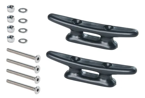 Nylonklampen 75mm, schwarz, inkl. V4A-Schrauben 2 Stück