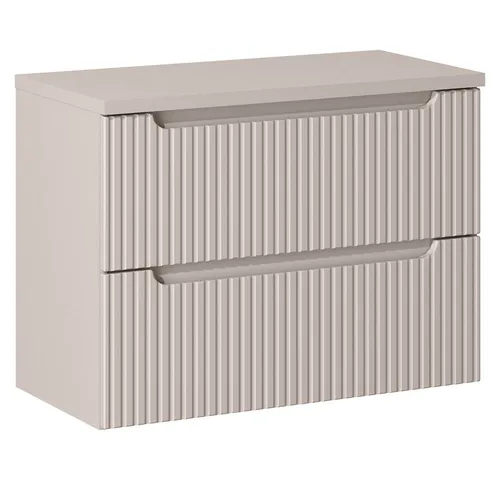 Lomadox Badezimmer Waschtischunterschrank 80cm, Kaschmir in beige von Lomadox
