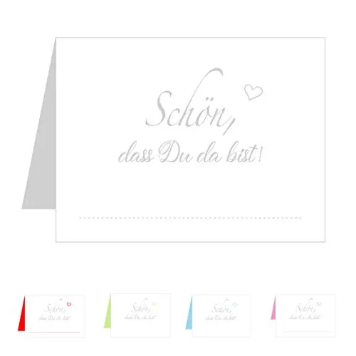 Edition Seidel Set 50 Premium Tischkarten Tischkärtchen Platzkarten Namenskarten Hochzeit