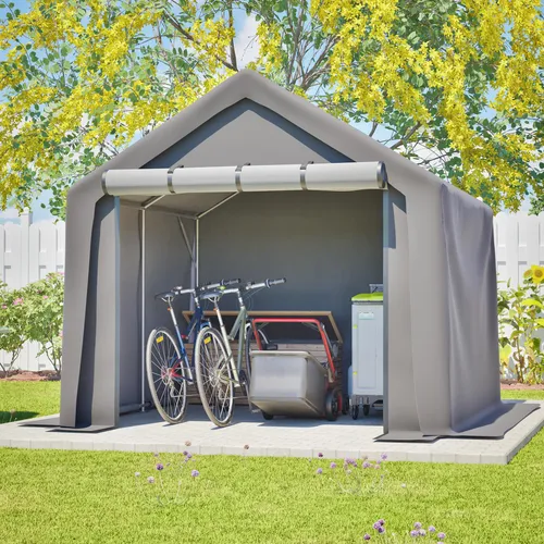 Zeltgarage für Fahrräder und Gerätehaus 2,44x2,4x2,17m