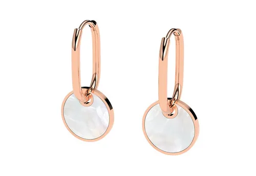 THIORA Paar Creolen Pearl Oasis in rosegold von THIORA