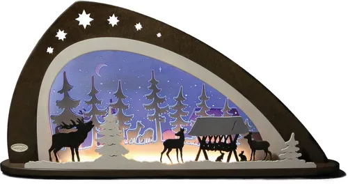 weigla Schwibbogen Waldtiere mit LED Beleuchtung in blau von Weigla