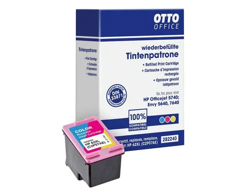 Otto Office C2P07A Tintenpatrone (ersetzt HP »C2P07A« Nr. 62 XL, cyan / magenta / gelb)