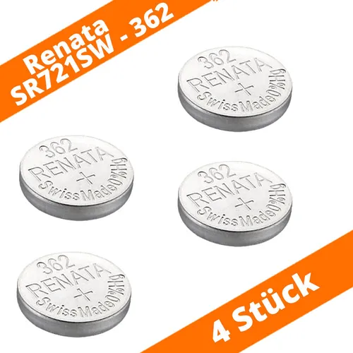 Renata 362 SR721SW SR58 AG11 LR721 V362 Uhrenbatterie Knopfzelle Swiss 4 x