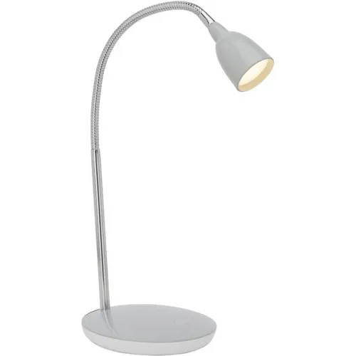 BRILLIANT Lampe Anthony LED Tischleuchte titan - Tischlampe mit integriertem 2.4W LED (200lm, 3000K) und praktischem Druckschalter. Flexibles Gelenk für individuelle Beleuchtung, ideal für Büros und energieeffizient.