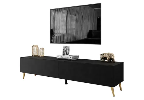 Lookway Lowboard COLETTE MATT mit LED-Beleuchtung - Moderner TV-Schrank COLETTE in elegantem Matt-Finish mit stilvollen Metallbeinen. Bietet großzügigen Stauraum und verleiht Ihrem Wohnzimmer einen zeitgemäßen Look. Maße: 175 cm breit, ideal für Multimedia-Geräte.