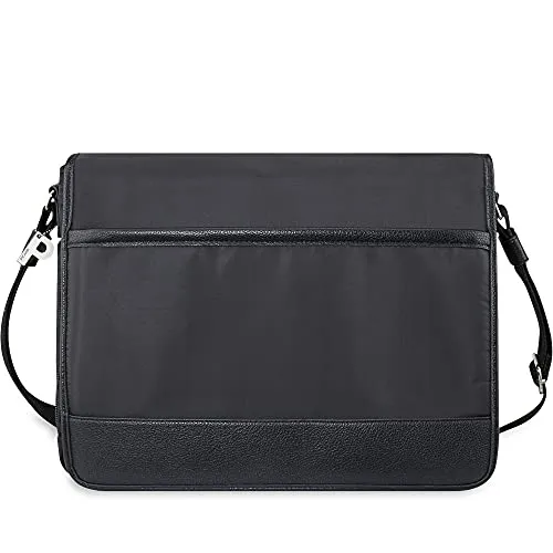Picard Männer Umhängetasche S-Pore - Laptoptasche aus robustem Nylongewebe, Schwarz, mit verstellbarem Schultergurt und Trolleyhalter