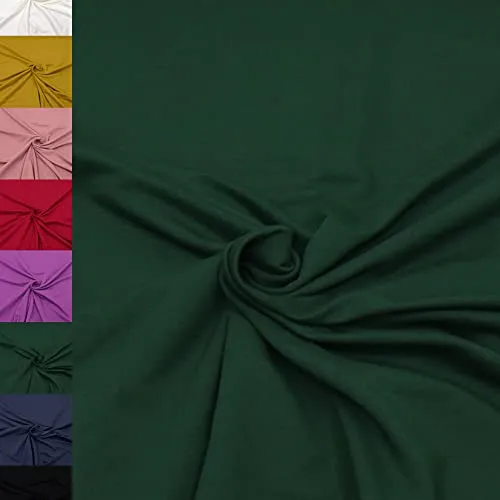 MAGAM-Stoffe Theo French Terry uni Sweat Stoff Oeko-Tex Meterware 50cm (17. Dunkelgrün)