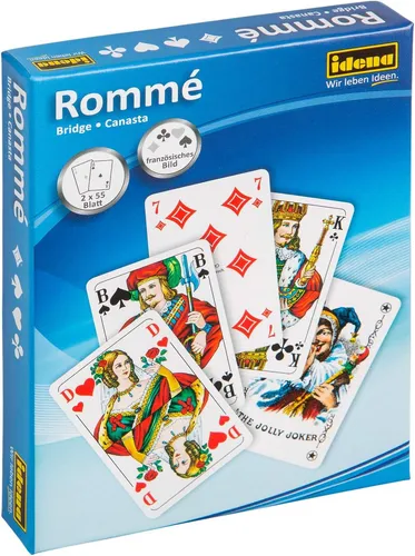 Idena 6250080 Romme  Kartenspiele, 2 x 55 französisches Blatt NEU OVP 