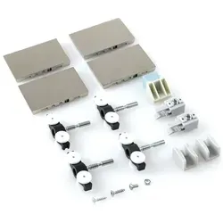 Hawa Clipo 16 GK IS Schiebetürbeschlag - Türsicherungen mit werkzeugloser Montage dank Hawa-Cliptechnik, ideal für 2 Glastüren bis 16kg, ruhiger und leichter Lauf, perfekt für moderne Wohnräume.