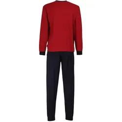 GÖTZBURG Herren Schlafanzug lang - Pyjama V-Ausschnitt in Pure Cotton - Herren-Nachtwäsche aus 100% Baumwolle, atmungsaktiv und hautfreundlich, ideal für gemütliche Nächte.