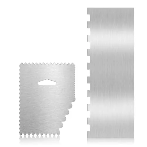 TakFree Tortenspachtel zum Glätten, Tortenschaber Kuchenschaber für Torten Edelstahl Tortenglätter Torten Schaber Kuchenglätter für Kuchen