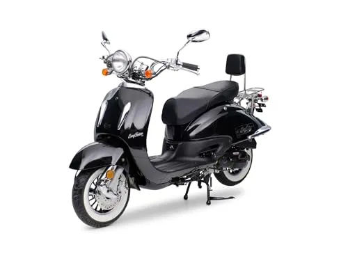Motorroller 50 ccm Burnout EasyCruiser Eco Schwarz Metallic 45 km/h