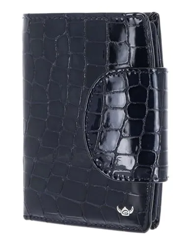 Golden Head Cayenne RFID Protect Billfold Coin Wallet Nightblue - Herren-Geldbörsen mit RFID-Schutz, stilvolle Krokolederoptik und kompakte Maße für einen eleganten Auftritt.