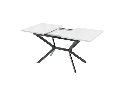 MODFU Esstisch ausziehbar 120-160cm (Rechteckiger Arbeitstisch mit Metallbeine, 1-St., verstellbar Tischplatte 120-160cm), geeignet für 4-6 Personen
