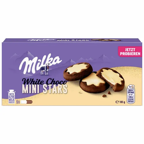 Milka White Choco Mini Stars 185g