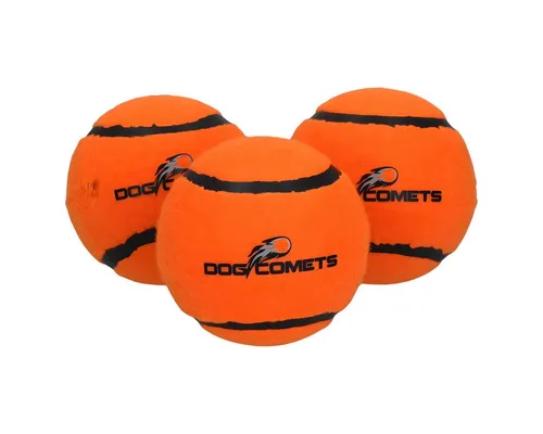 Dog Comets Tierball Hundespielzeug Starlight Tennisball orange - 3er Pack