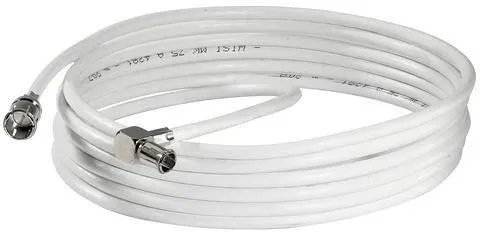 Wisi DS 26 0301 Daten-Anschlusskabel, F-Quick/WICLIC-Winkelstecker, 3 m, 14121, weiß (DS260301)