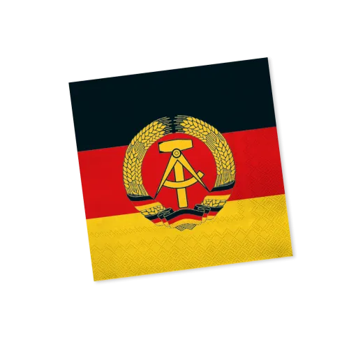 PACKUNG MIT 20 MOTIV DDR SERVIETTEN 3lg. Deko 1