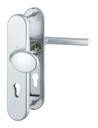 Hoppe Stockholm Aluminium-Schutz-Langschild-Wechsel-Garnitur 76G - Türsicherungen für Außen- und Wohnungstüren, mit robustem Profilzylinder für höchste Sicherheit und Langlebigkeit