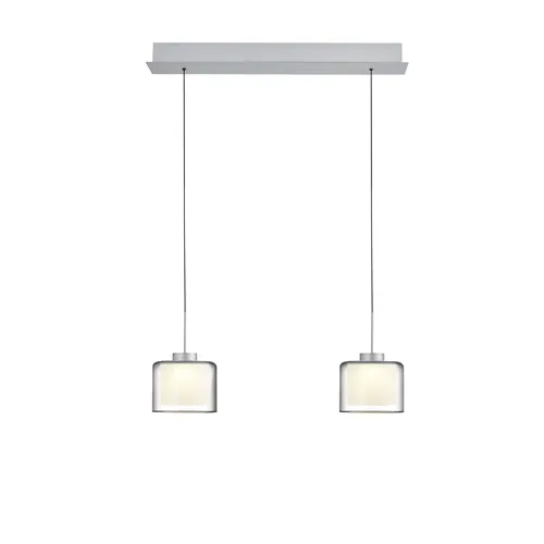 Elements by Bankamp 2-er LED-Pendelleuchte KLARA, Aluminium 20649/2-36