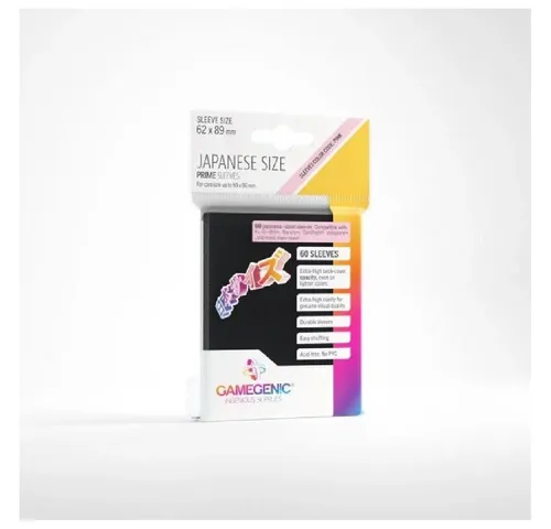 Gamegenic Sammelkarte Gamegenic - PRIME Japanese Sized Sleeves Black (60 Sleeves)