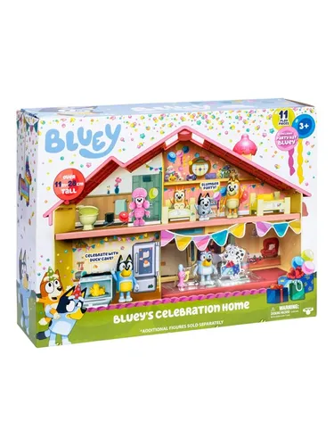 Bluey Celebration Home (90269) - Puppen Spielzeugfigur, perfektes Spielset für kreative Abenteuer und Rollenspiele