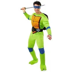 Metamorph Kostüm Ninja Turtles – Leonardo Kostüm, Mit diesem Kostüm mutierst Du zur kämpfenden Schildkröte! grün M