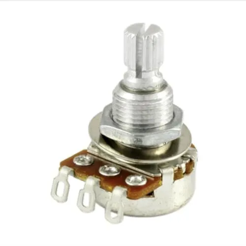 Produktbild Allparts EP-0185-000 mini Potentiometer (Poti 250K, logarythmisch, Riffelachse