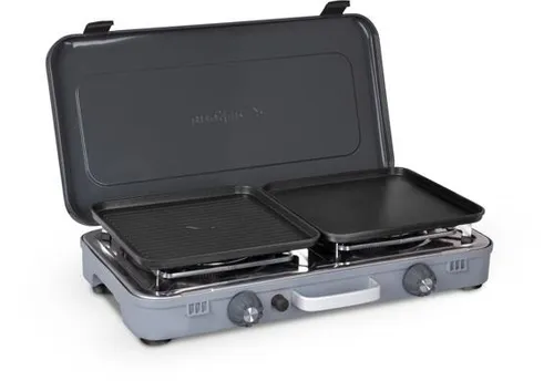 Brunner Gaskocher Devil Kookmaster GP 2 Flammig - Campingkocher mit 2x 2400W Leistung, ideal für Outdoor-Abenteuer und schnelle Zubereitung von Speisen.