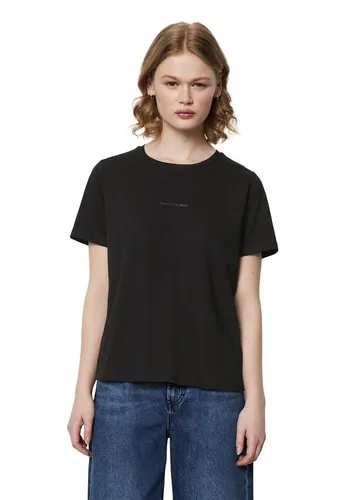 Marc O'Polo Denim Damen T-Shirt aus Bio-Baumwolle, Schwarz (Black), L - T-Shirt für Damen aus nachhaltiger Bio-Baumwolle, mit regulärer Passform für hohen Tragekomfort und stylishem Rundhalsausschnitt.
