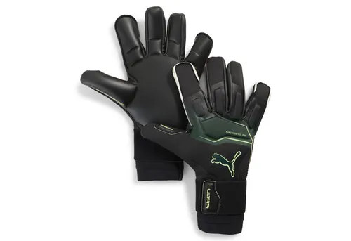 PUMA ULTRA Ultimate Hybrid Torwarthandschuhe Unisex - Torwarthandschuhe mit 4 mm dicken Latex-Handflächen für überragenden Grip und Ballkontrolle. Ideal für Fußballer, die Präzision und Komfort bei jedem Wetter suchen.