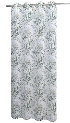 Ösenschal BxH 140x245cm Schal Gardine Leinen grün Blätter Natur Farn 2645 Zweige