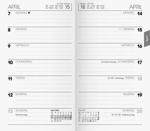 BRUNNEN Kalender, Organizer & Zeitplaner von BRUNNEN