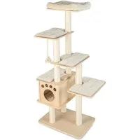 COSTWAY 6-stöckiger Kratzbaum Holz, 170cm