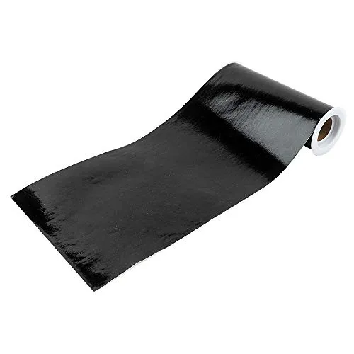 Ideen mit Herz Kunstleder | Lederimitat | metallic | 15 cm breit | 1,5 m lang | auf Rolle (schwarz)