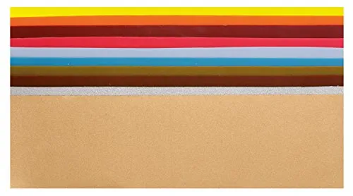 Glorex verzierwachs Set, 10 Stück, Modefarben, 200 x 55-100 mm